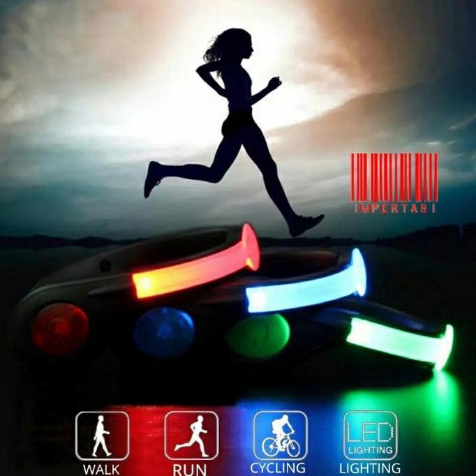 Murah LED Flashing Safety Light Shoe Clip Sepeda Running Jogging Sepatu Non COD