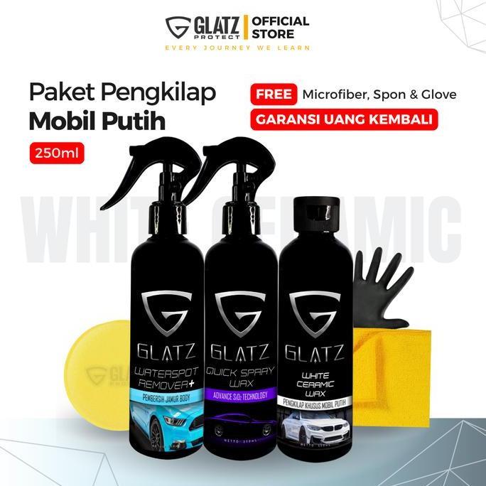 (BEST SELLER) PAKET PENGKILAP MOBIL PUTIH GLATZ Pembersih Jamur dan Kerak Body Mobil, Pembersih dan 
