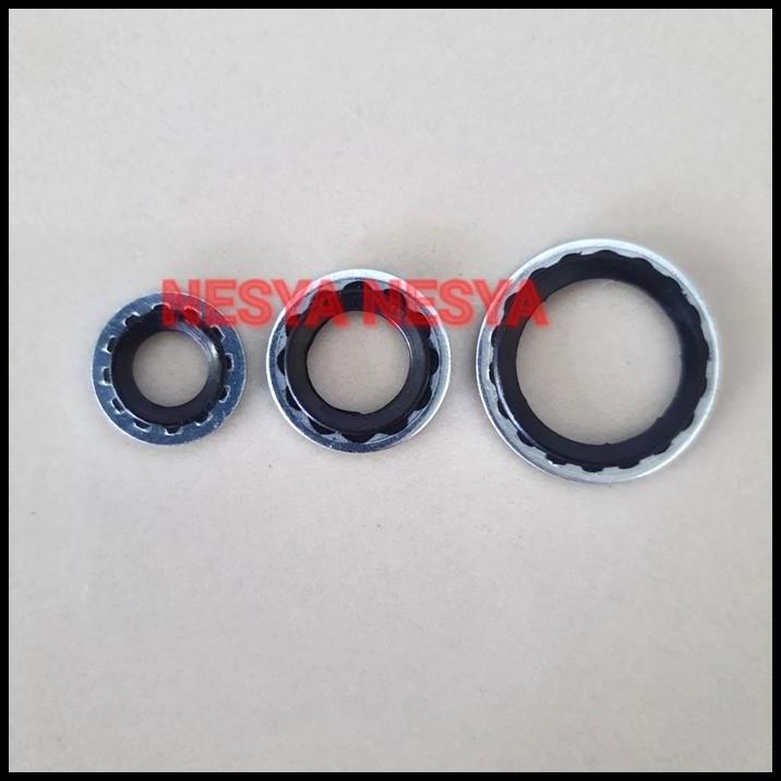 TERBARU SEAL SIL ORING WASHER BESI KONEKSI SELANG PIPA AC MOBIL CHEVROLET 