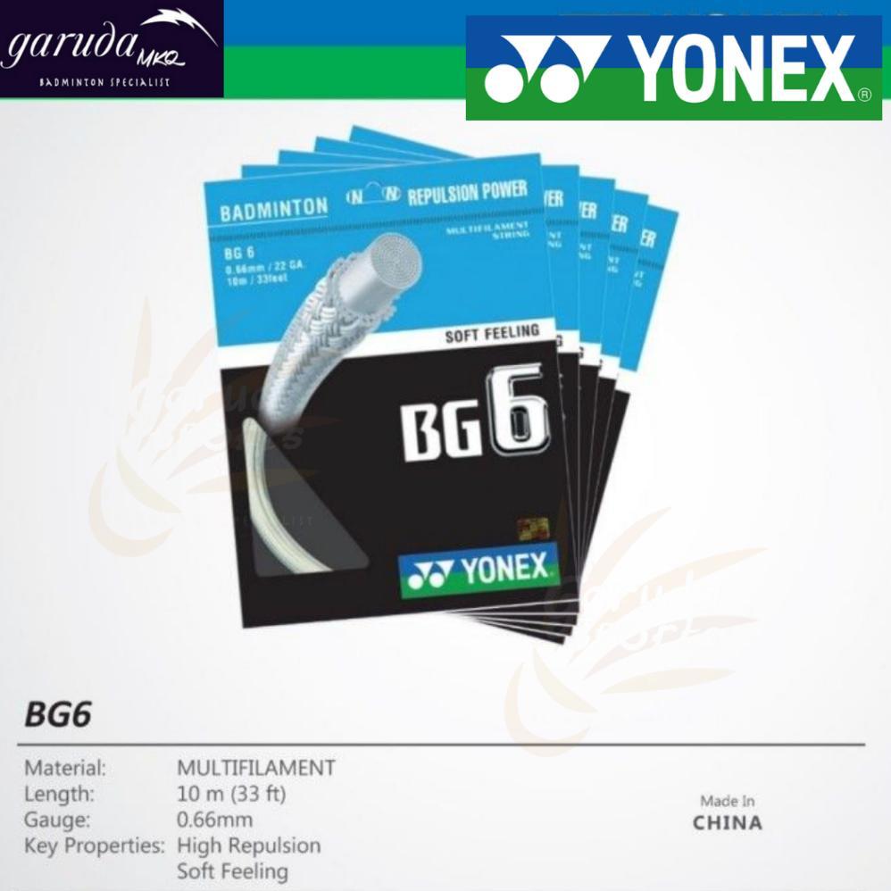 Termurah` Senar Yonex Bg 6 / Senar Raket Bulutangkis Bg6 / Badminton String Yonex Bg 6