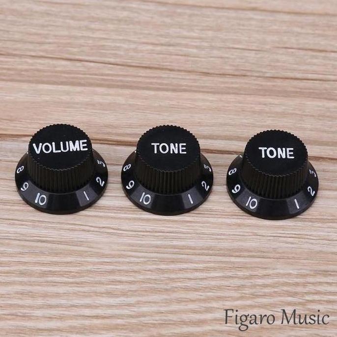 Murah Knop Gitar Ibanez Fender - Knob Volume Tone Potensio Control - Hitam Non COD