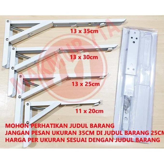 Siku Meja Lipat / Siku Rak Lipat 20 cm 8 inch