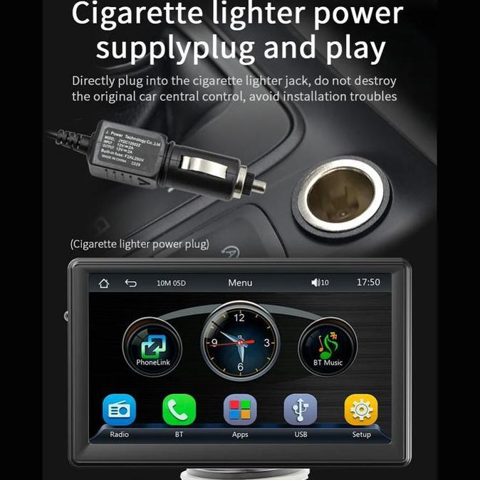 Layar Monitor Mobil 7 Inch Touchscreen Multimedia Android Auto CarPlay Terlaris