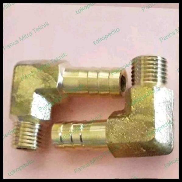 GRATIS ONGKIR NEPEL SELANG L DRAT LUAR 1/4" SELANG 5/16" INCH 