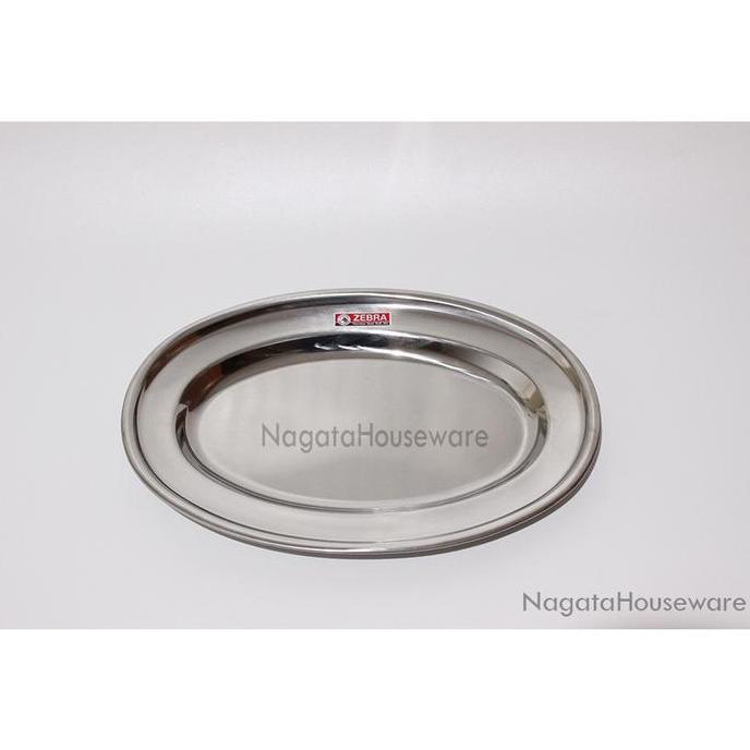Piring Oval Zebra / Piring Oval Stainless / Piring Ikan Stenlis Oval Plate Zebra 121041 (TERBAIK) (T