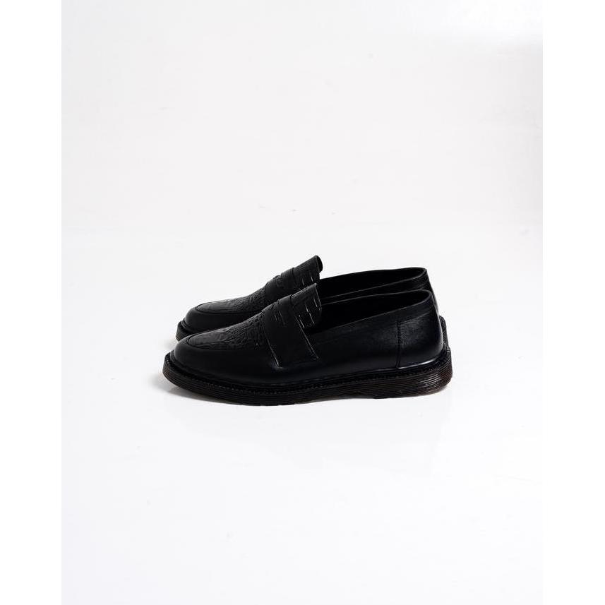 Sale Jovem Loafers Croco Series - Black