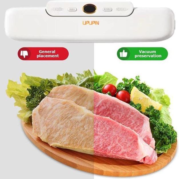 Foodpac- Upupin Alat Vacuum Sealer Makanan - Fresh Food Packing Alat Vacum Makanan Frozen Mesin Vacu