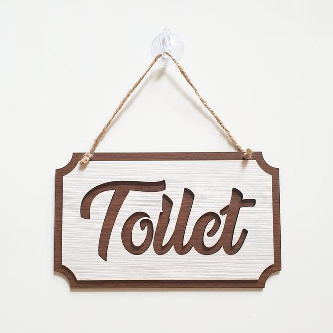 Whsxy- Gantungan Sign Cafe - Toilet Kotak