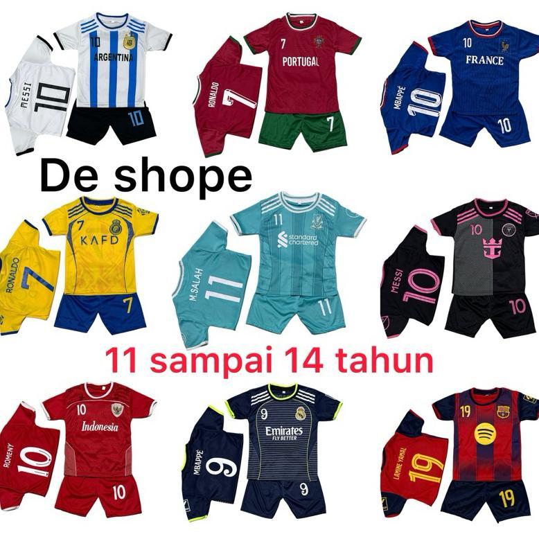 Original` Bisa Cod Setelan Baju Bola Remaja 11-14 Tahun Keatas Terbaru Baju Bola Anak Termurah Set B