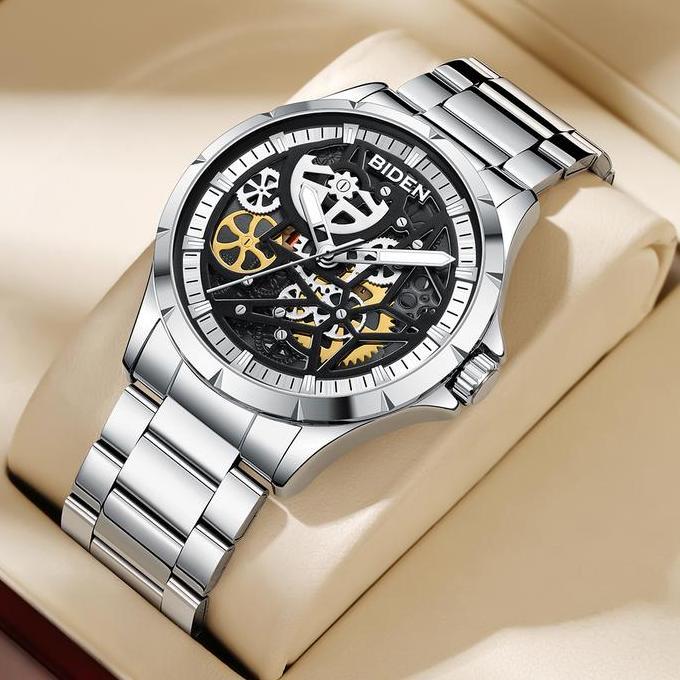 Wgwg- Biden Jam Tangan Pria Olahraga Militetampilan Tanggal Chronograph Jam Tangan Cowok