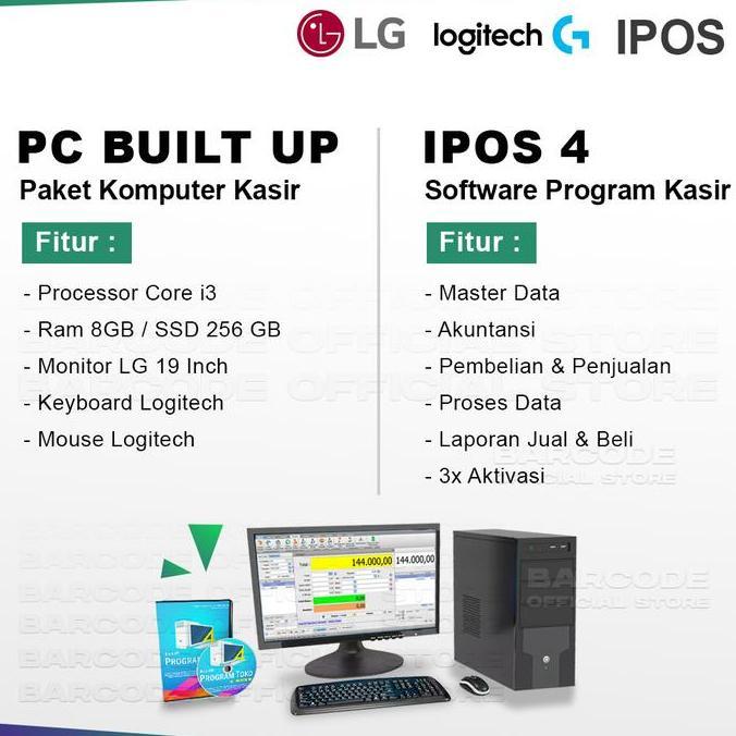 Paket Komputer Full Set Printer 80mm Ipos Kertas Thermal 80 x 80 Custom (TERBAIK) (TERBARU) (TERMURA