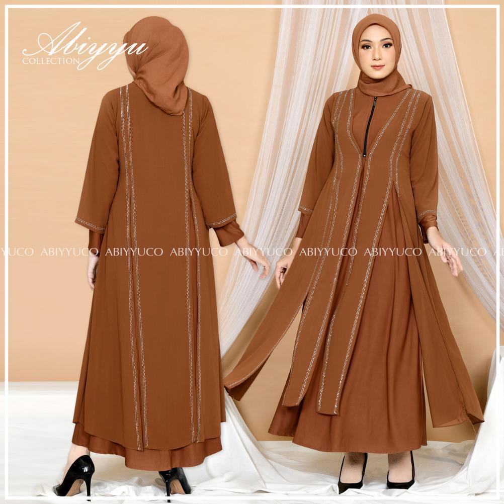 Premium Gamis Abaya Turkey Hitam Turki Putih Turky Warna Warni Busui Terbaru Bahan Jersey Mix Ceruty