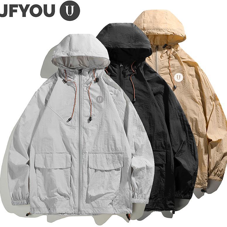 PREMIUM JFYOU JAKET COOL SILK ANTI UV - HOODIE TIPIS NAFAS - DESAIN MINIMALIS PRIA WANITA