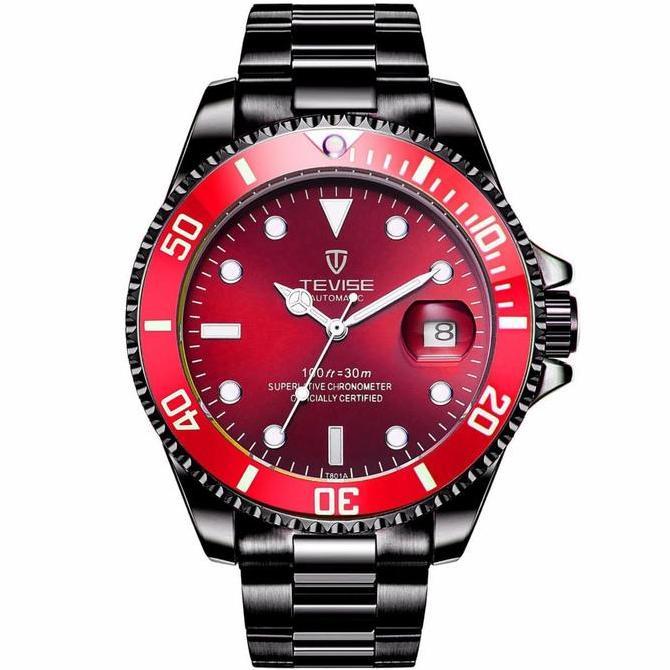 Wgwg- Jam Tangan Ekslusif Tevise Full Automatic Original Tahan Air