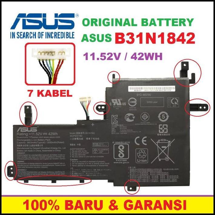 BATERAI LAPTOP ASUS X531FA B31N1842 0B200-03440000 3ICP5/57/80 ORI best seller