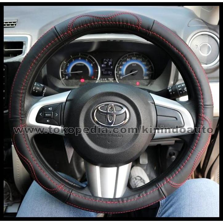 TERLARIS SARUNG STIR / COVER STIR KULIT ASLI TOYOTA YARIS 