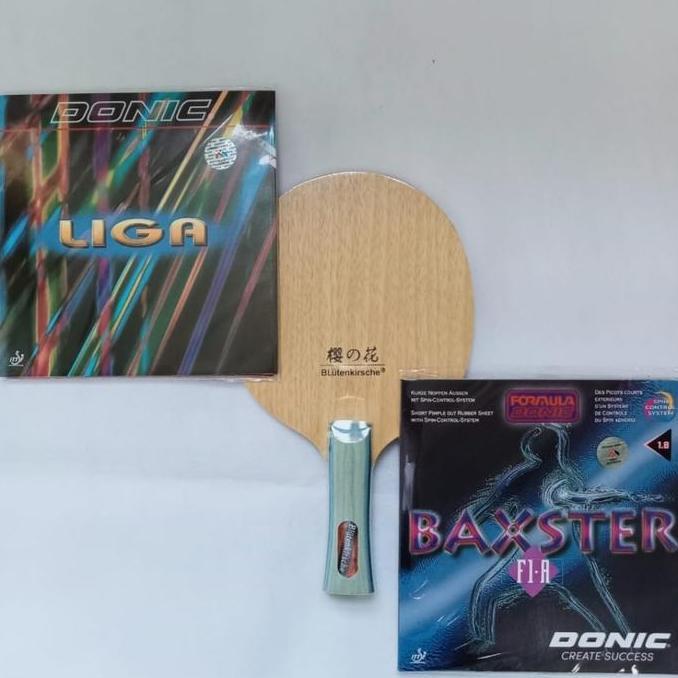 NEW Bat Pingpong Carbon Plus karet Donic dan Bintik serang Set