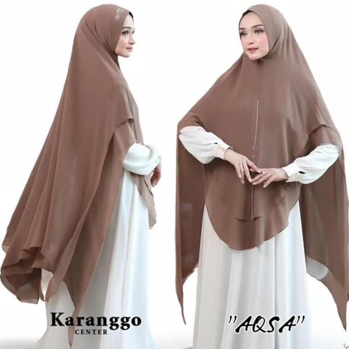 Dieocrd- Khimar Payet Mewah Bahan Ceruty Premium Cantik Jilbab Syari