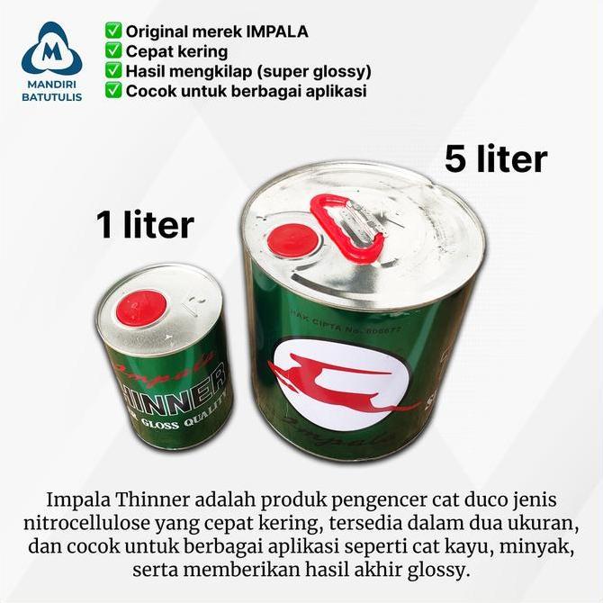 Wbex- Thinner Impala Kaleng 1 Liter / Tiner Impala / Pengencer Cat