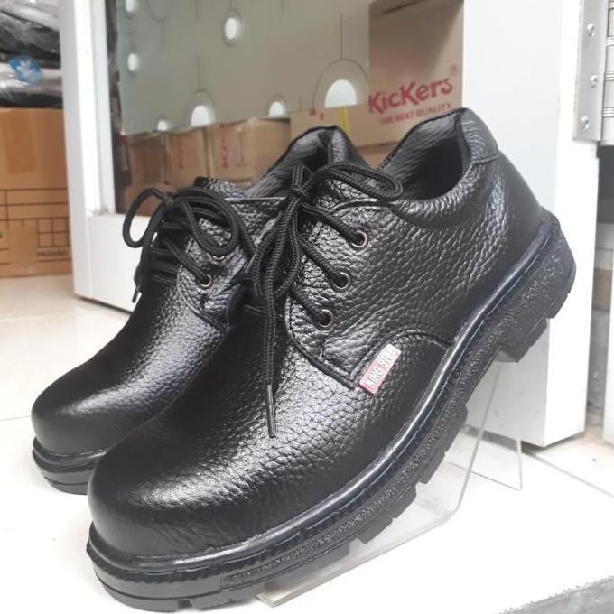 (Allthebest) Sepatu Safety Ujung Besi Kulit Asli King Steel S11