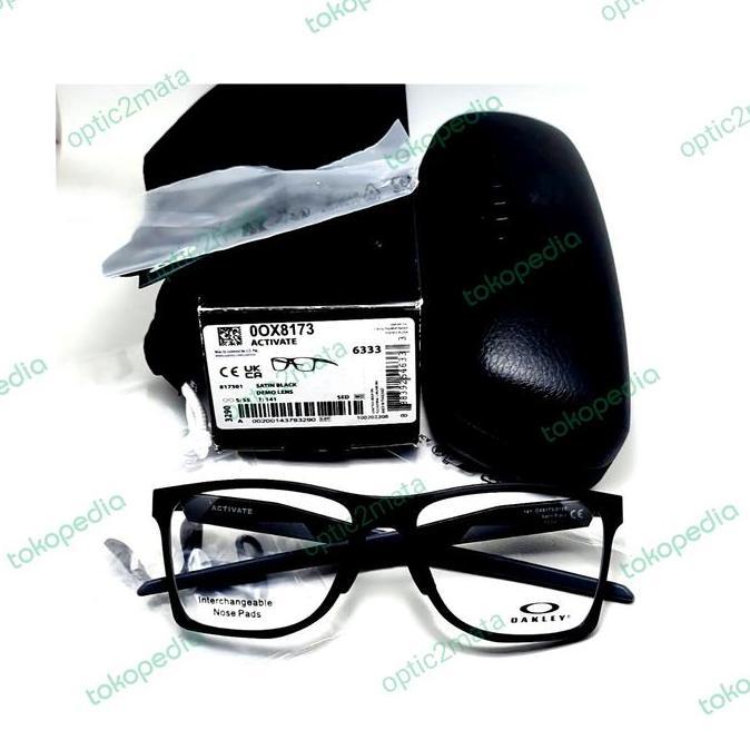 FRAME KACAMATA OAKLEY ACTIVATE OX8173-0155 satin BLACK ORIGINAL Terlaris
