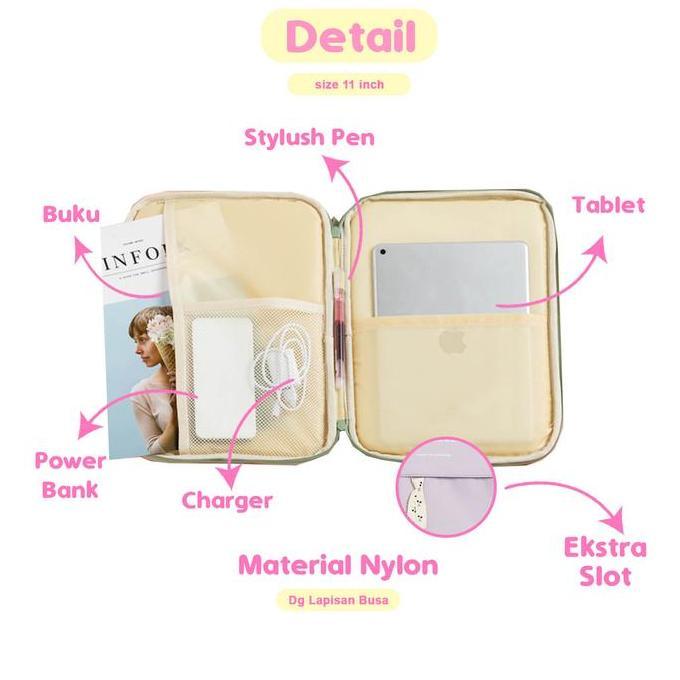 Tas Sleeve Sarung Laptop Lenovo Yoga Duet 7I 13 13.3 Inci Slot Cewek