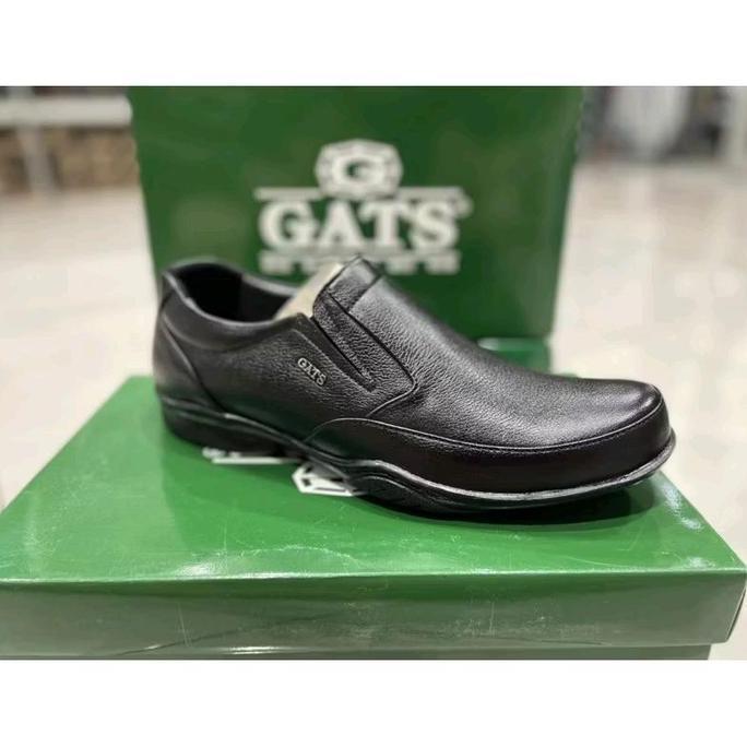 Kakikaki- Sepatu Kulit Gats Gi 7221 Hitam 38-43 Sepatu Pantofel Pria Original Shoes