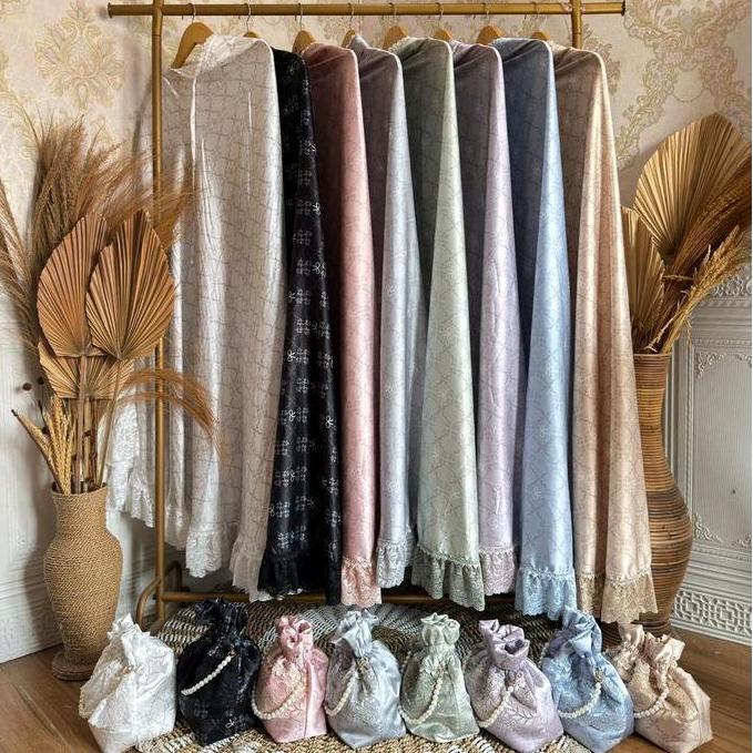 Mytesa - Mukena Noora Series Premium - Mukena satin silk premium exclusive Mewah - Mukena satin prin
