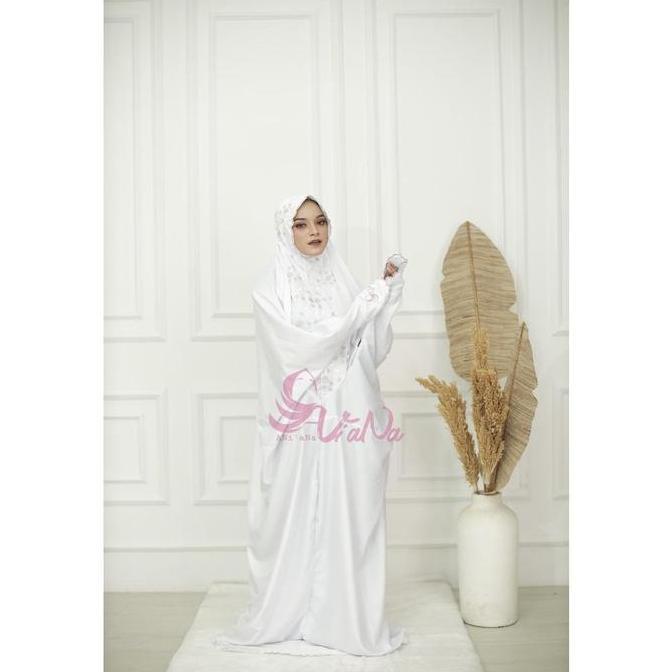 Otwkirim- Ani"Ana  Official - Mukena Premium Terusan Santri Putri Mukena Terusan Mukena Lajuran Muke