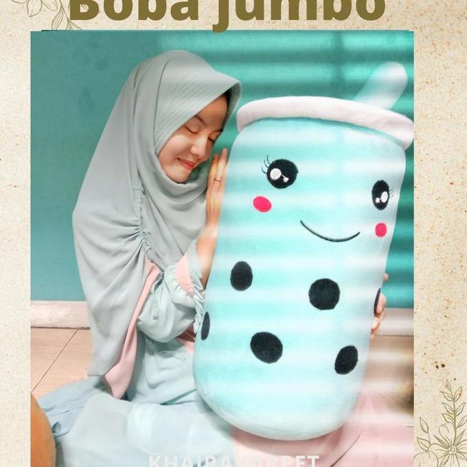 Gas,Cod- Boneka Boba Jumbo Led 70Cm / Boneka Boba Bubble Milk Tea Brown Sugar