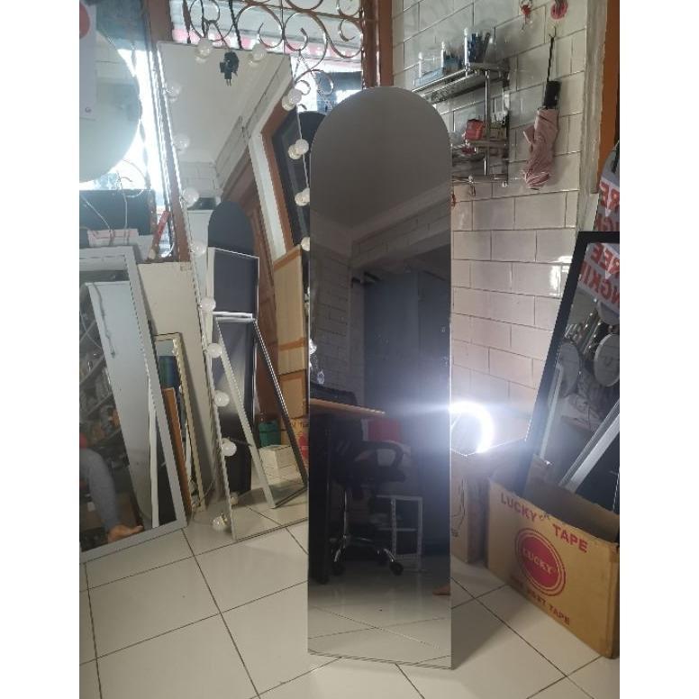 Kaca Cermin Standing Frameless Ovale Cermin Berdiri Rounded Standing Mirror Full Body Frameless Kaca