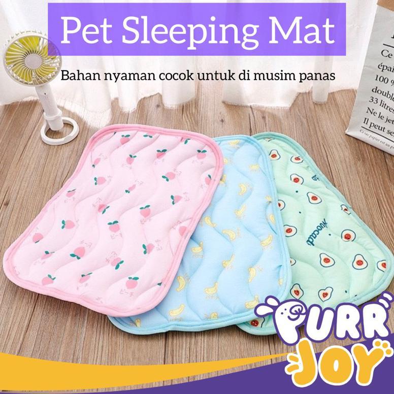 PURRJOY Alas Tidur Anjing Kucing Bahan Dingin Sejuk / Tatakan Alas Tidur Anjing Kucing Murah Lucu / 
