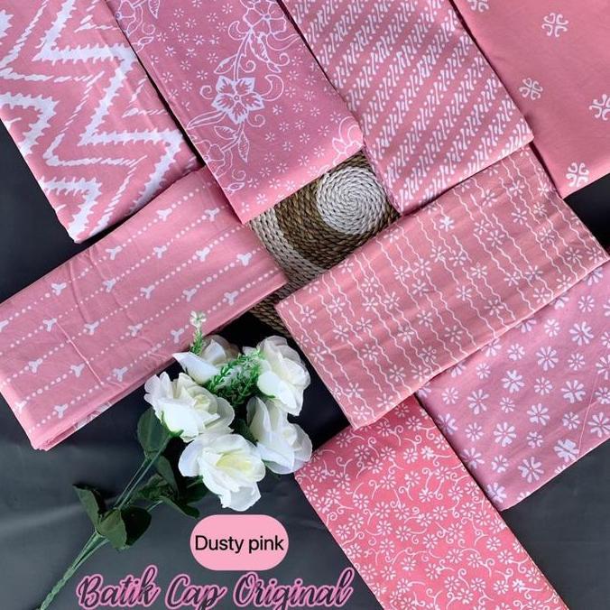 Otwkirim- Sarung Santri Putri Sarung Mbak Santri Pink Series Katun Prima Batik Cap Tebal Halus Tidak