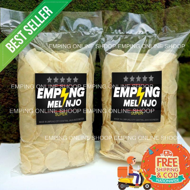 (1Kg Super) Emping Blinjo Mentah Asli Khas Limpung