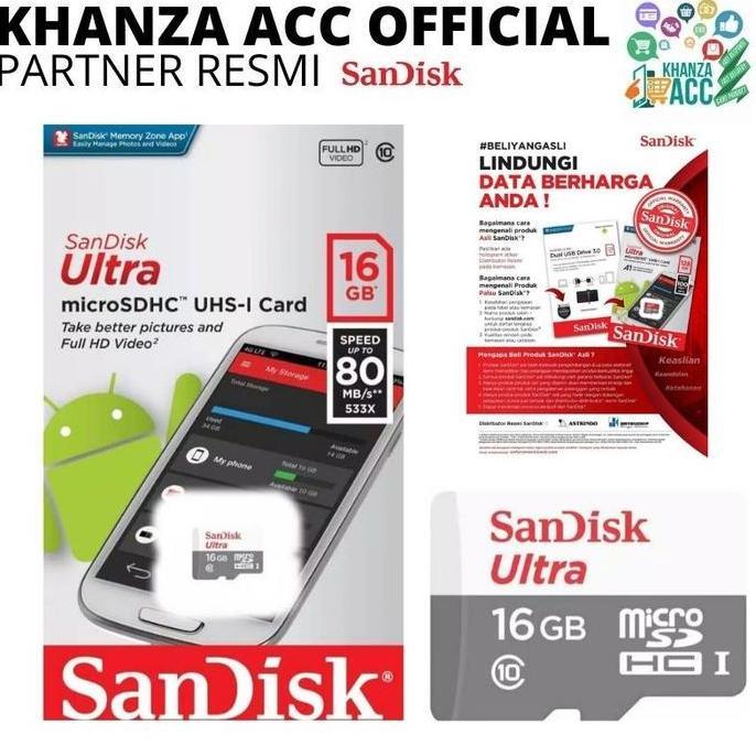 Lansungkirim- Sandisk Ultra 64Gb Class 10 Kartu Memori Hp Micro Sd Original Bergaransi Resmi Storage