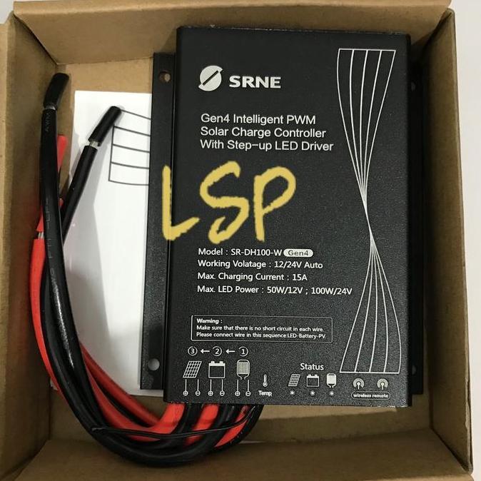 Lansungkirim- Srne Solar Charge Controller Sr-Dh100-W R 15A Sr-Dh-Li Auto 12V/24V