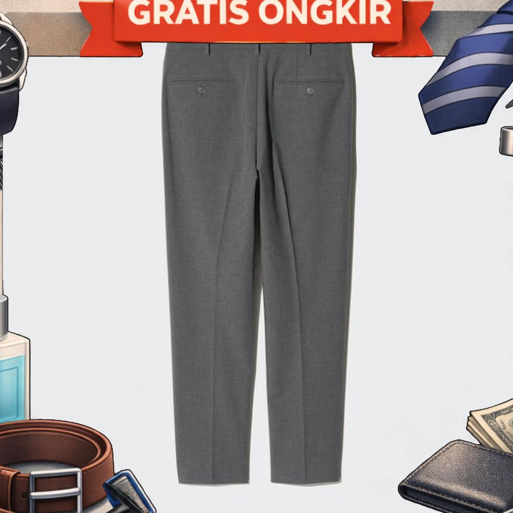 Celana Smart Angkle Ultra Stretch Panjang Pria Uniqlo Original
