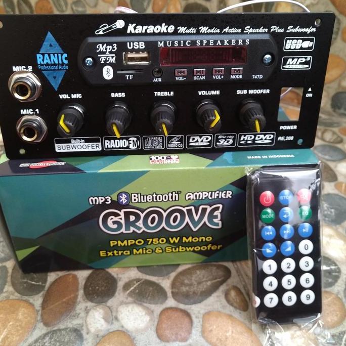 kit aktif speaker mono karaoke mp3 usb bluetooth