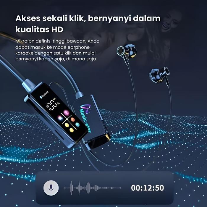 Hd Screen Bluetooth Neckband Headphones Headphone Leher Bluetooth 5.4 Hifi Stereo Outdoor Sports Hea