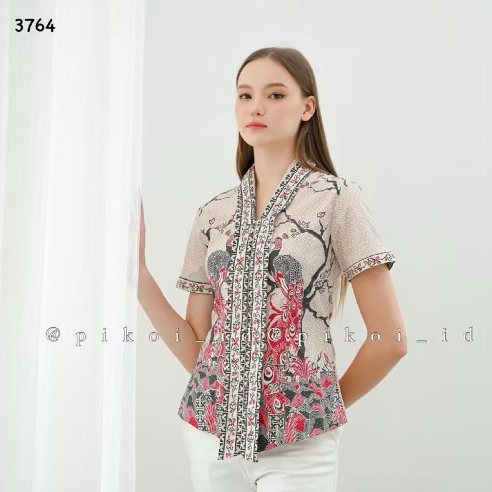 PREMIUM BAJU BATIK WANITA / ATASAN BATIK CEWEK / SERAGAM BATIK KANTOR / BLOUSE KATUN BATIK MODERN 29
