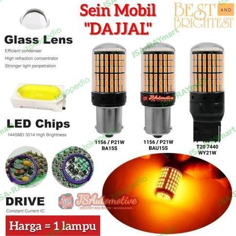 Yesss- Lampu Led Untuk Sein Mundur Rem Mobil Motor Truck "Dajjal Superbright" 144 Mata Smd 3014 Soke