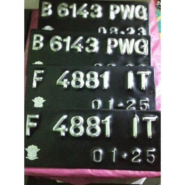 TERLARIS Plat Nomor Mobil & Motor Variasi 3D Chrome Mewah