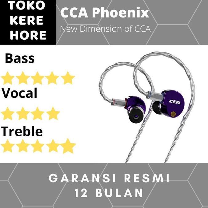 CCA Phoenix Single LCP Dynamic Driver IEM Metal Earphone with MIC [terbaik]
