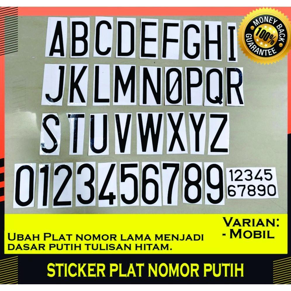 TERLARIS STIKER PLAT NOMOR MOBIL / CUTTING STICKER PLAT NOMER MOBIL / UKURAN PLAT MOBIL / STIKER NYA