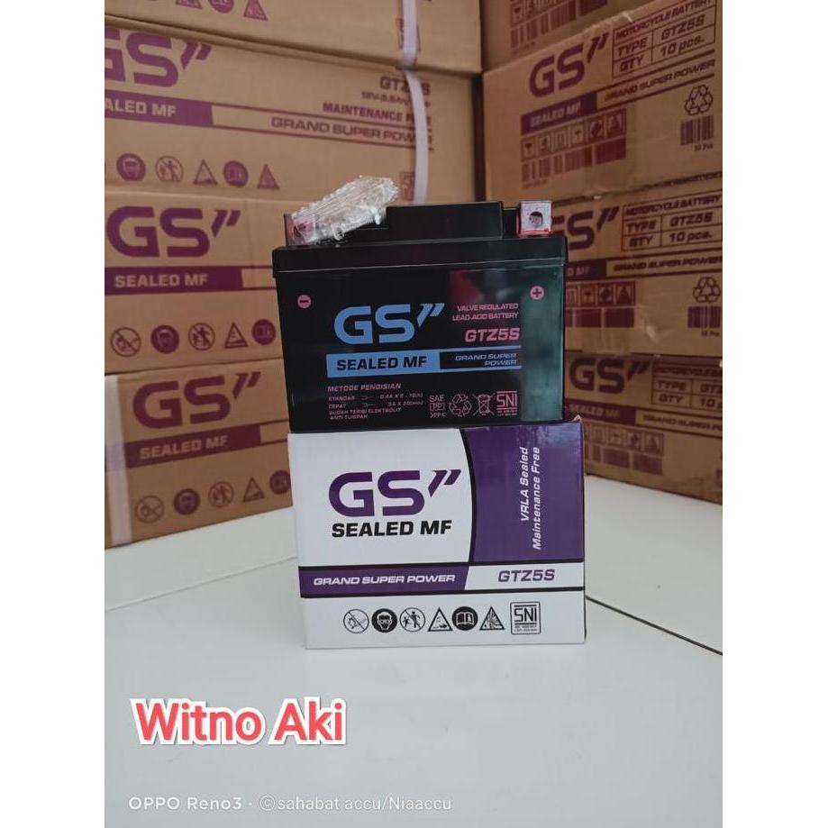 Aki Motor Honda Revo+New Revo 110 Gtz5s GS P aki kering mf Terlaris