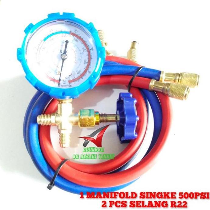 Bestone- Manifold single high 500psi /alat pengisian freon AC