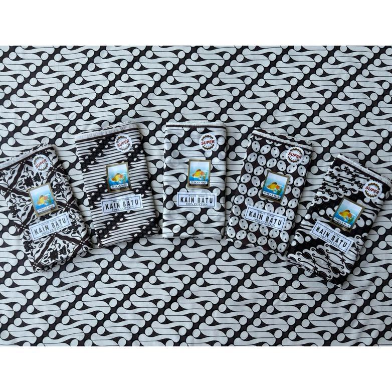 Unik Kain Panjang Jarik Putih Halus Pekalongan 205X105Cm