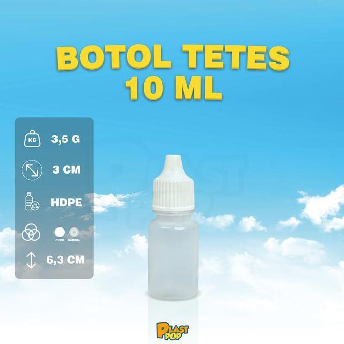 (100 pcs) Botol Tetes 10 ml / Botol Tetes Mata / Botol Tinta / LDPE / 5 ml - Botol Berkualitas