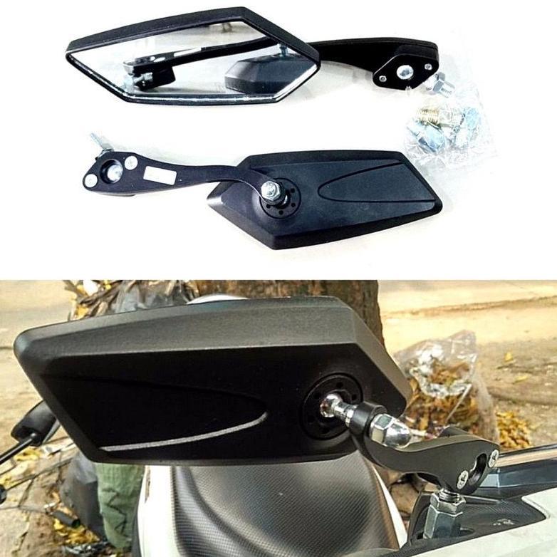 Promo  Spion Kozo Spion Lipat Variasi || Spion Koso Gagang Tangkai Besi Warna Black Hitam Universal 