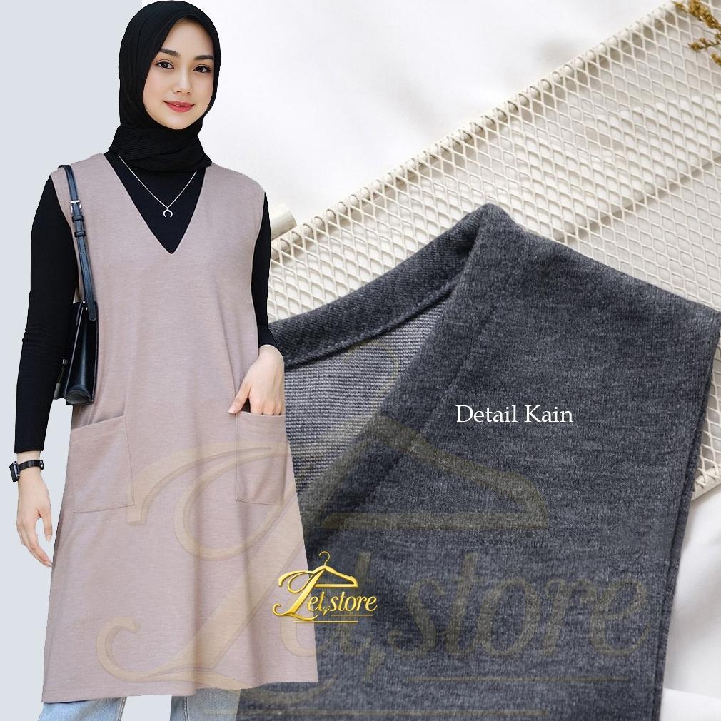 Limited Tunic Polosan Wanita Muslimah Kekinian / Long Tunic Jumbo